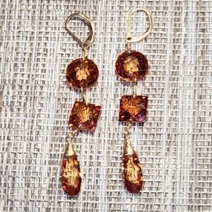 Citrine colored earrings